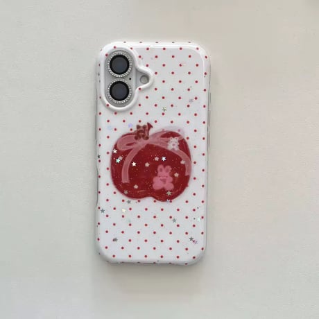S75347 きらきらアップルドット iPhoneケース