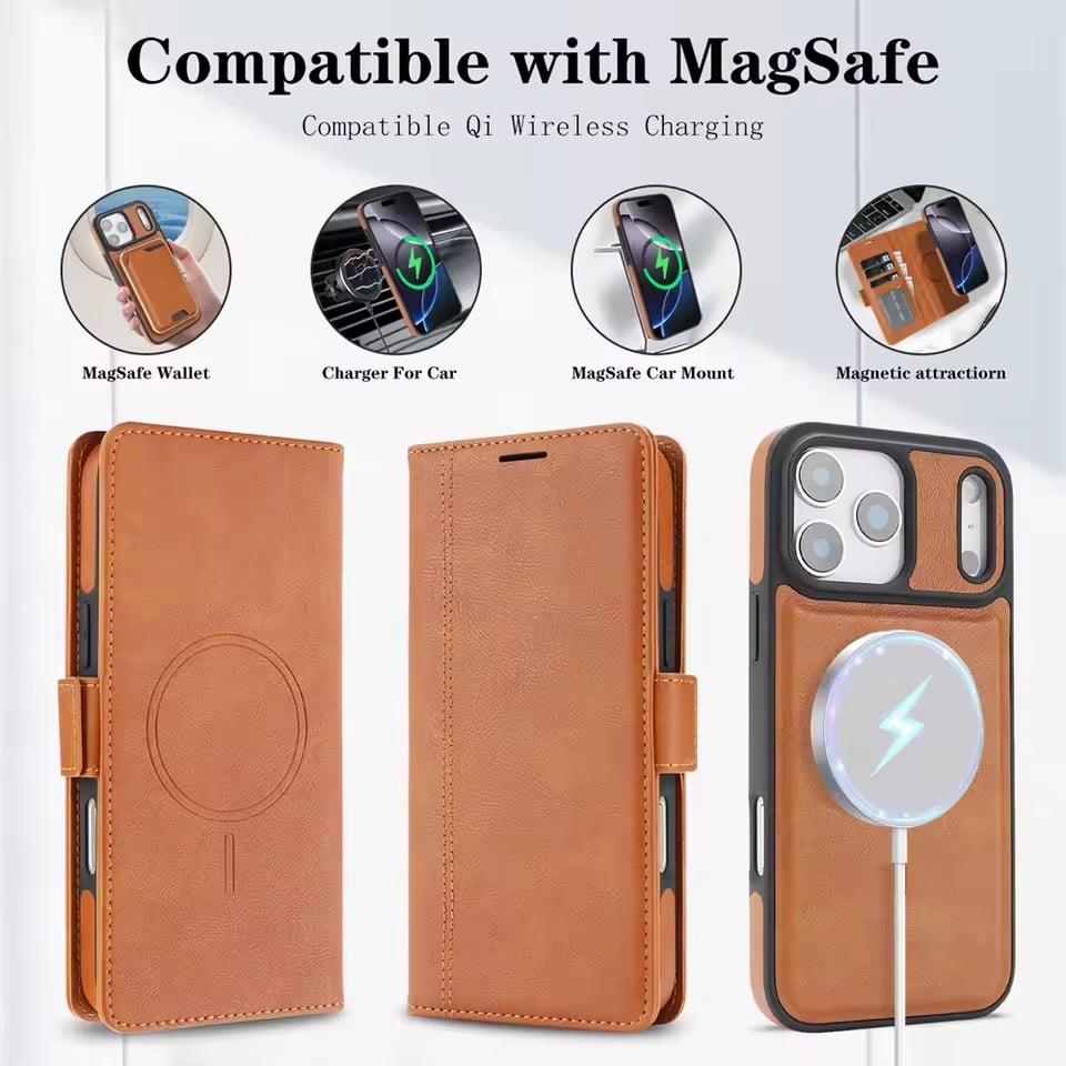 K22984 MagSafe対応 着脱式レザー手帳型 iPhoneケース | nanomita