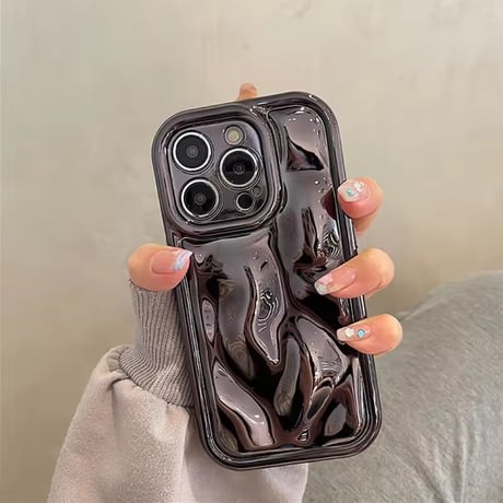 S74884 メタリックウェーブミラー iPhoneケース