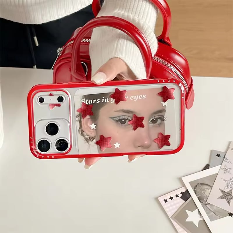 L62396 スター柄 トレカ収納 iPhoneケース | nanomita