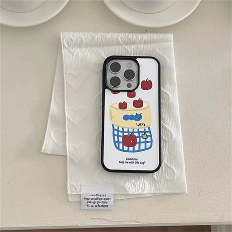 S74680 くだものとおやつのイラストiPhoneケース