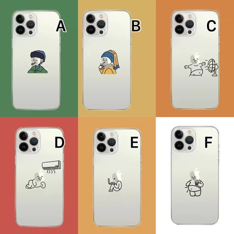 L62310 ゆるアート＆コミカルクリア iPhoneケース