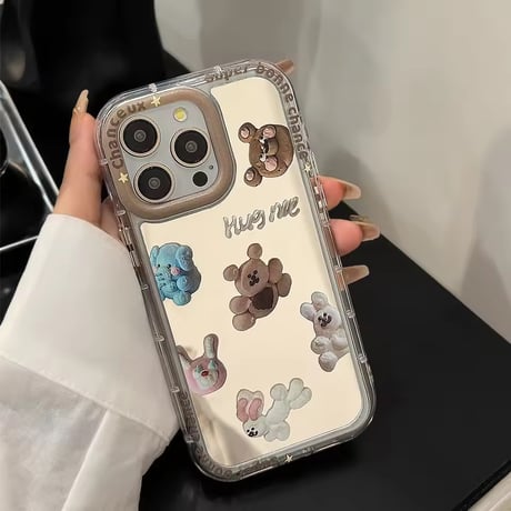 K23168 くまちゃんソケット＆ハンドストラップ付き iPhoneケース