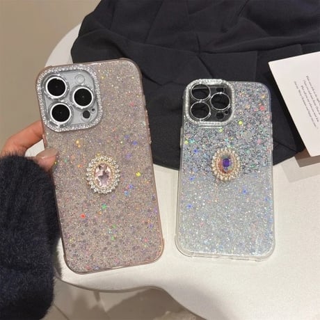 S74488 ジュエルグリッターiPhoneケース