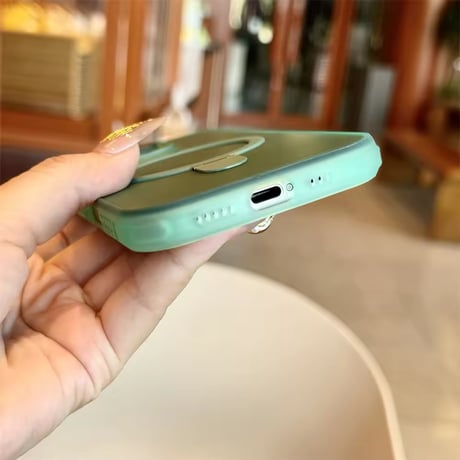 K22739 MagSafe対応くすみカラースタンドリングiPhoneケース