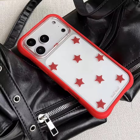 L62403 スターカラーフレームクリアiPhoneケース