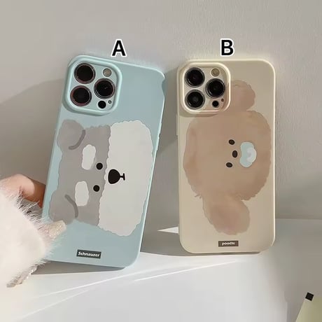 S75692 もふもふわんこiPhoneケース
