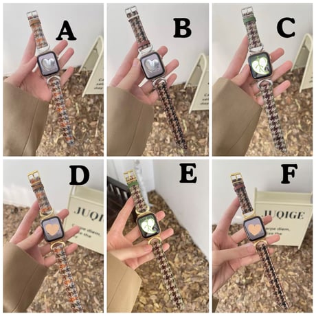N00075  千鳥格子クラシックApplewatchベルト