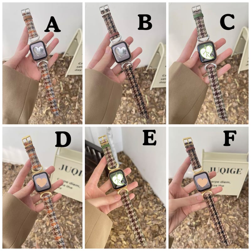 N00075 千鳥格子クラシックApplewatchベルト | nanomita