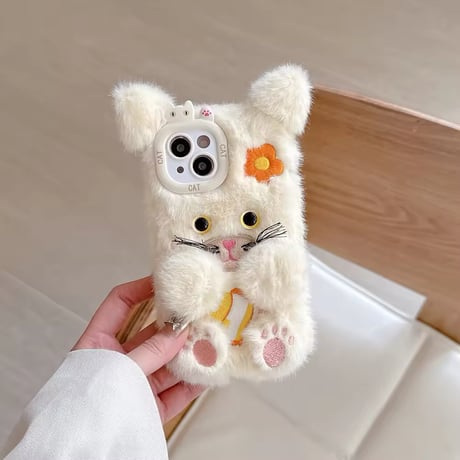 S74410 ふわもこアニマル抱っこiPhoneケース