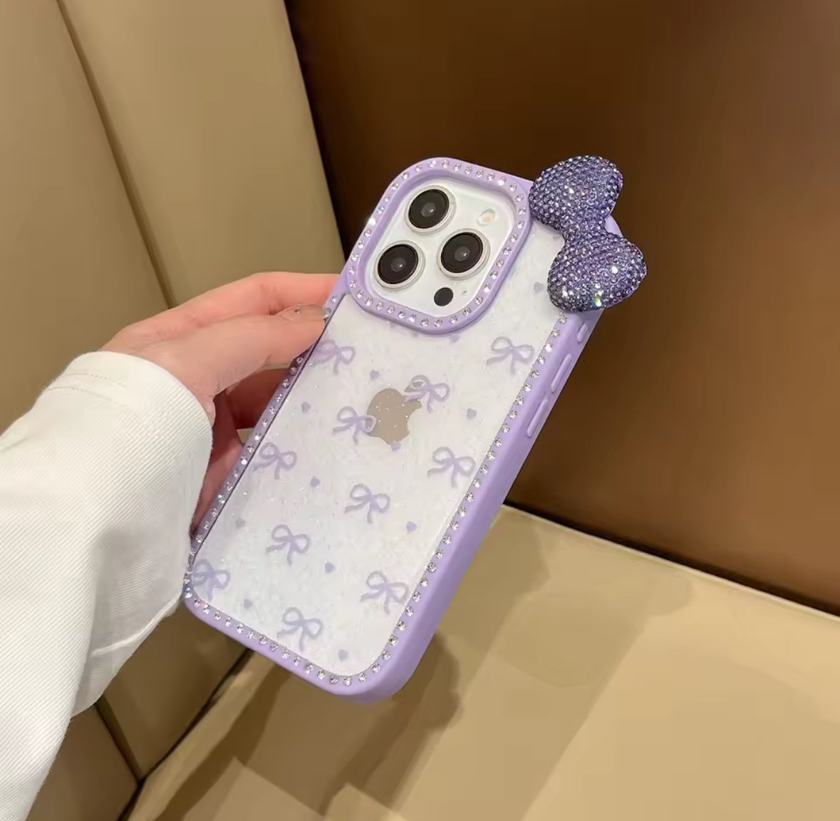 L62218 きらきらリボン付きクリアiPhoneケース | nanomita