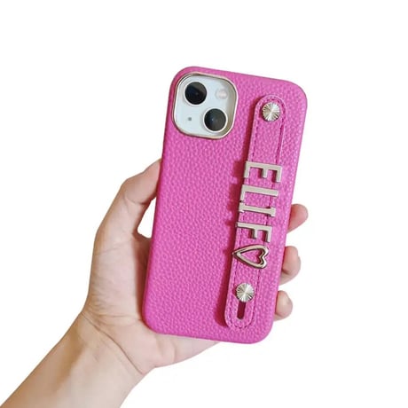 K22404  ネームカスタムレザーiPhoneケース