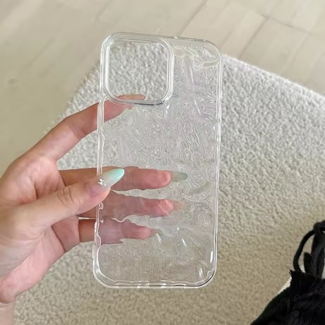 L62280 ニュアンスウェーブクリアiPhoneケース