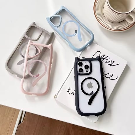 L62435 ねこみみMagSafeリングiPhoneケース