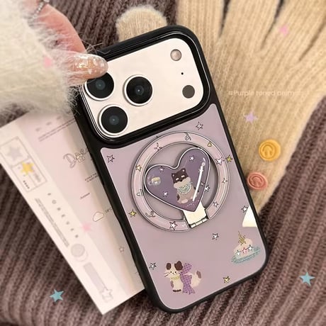 K23098 わんちゃんハートリングiPhoneケース