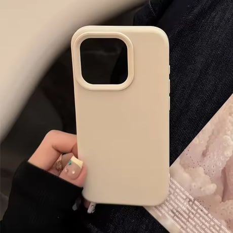 S74931 くすみカラー マットシンプルiPhoneケース