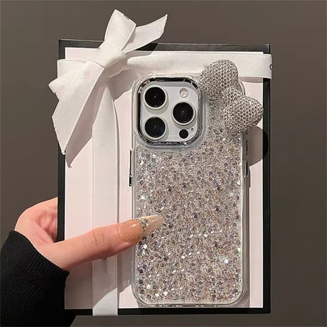 【即納商品】S74434 ジュエリーリボングリッター iPhoneケース