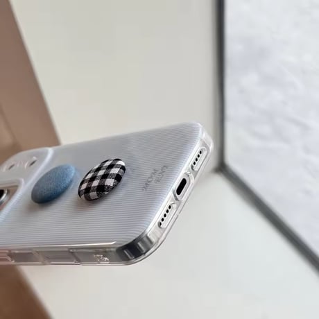 S75334 ダブルボタンストライプiPhoneケース