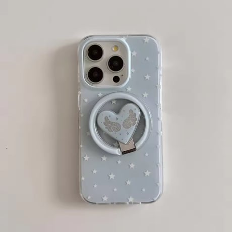 K22897 MagSafe対応スターハートリング iPhoneケース