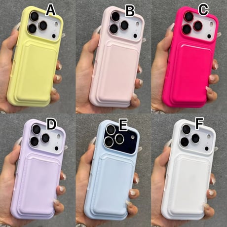 K23107 カードポケット付きシンプルiPhoneケース