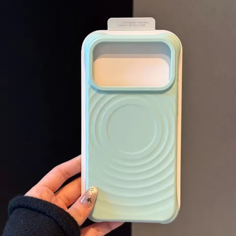 S75392 くすみパステル MagSafe対応リングデザインiPhoneケース