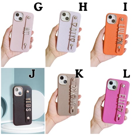 K22404  ネームカスタムレザーiPhoneケース