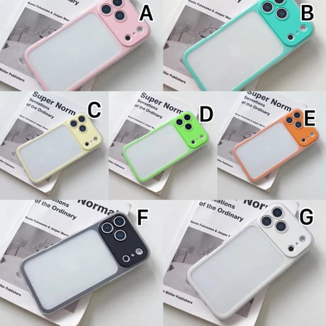 L62426 カラーフレームマットクリアiPhoneケース