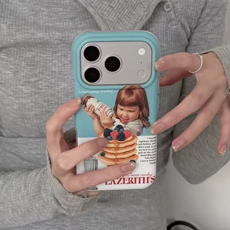 S75676 スイートパンケーキガール iPhoneケース