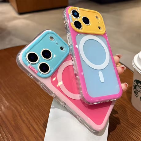 S75680 ポップカラーブロックMagSafe対応iPhoneケース