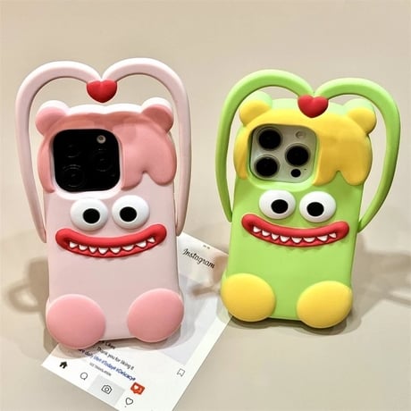 S74537 ハグモンスター iPhoneケース
