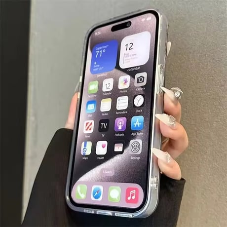 S75196 ブラウンストライプ iPhoneケース