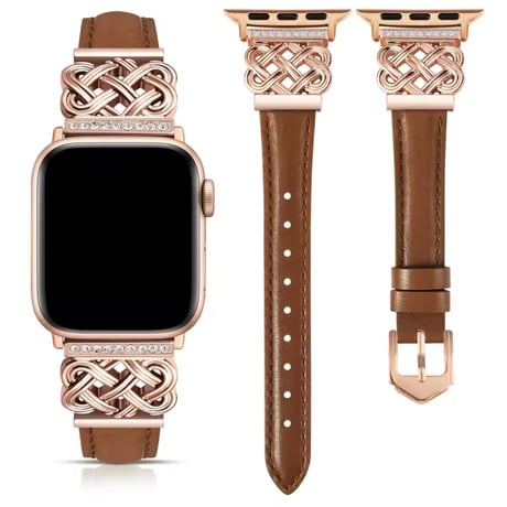 N00144 エレガントチェーンレザー Apple Watchバンド
