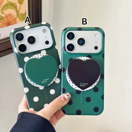 K23105 ハートグリップ MagSafe対応ドットiPhoneケース