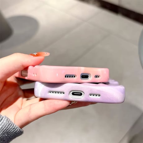 S74238 つやぷるマーブルiPhoneケース