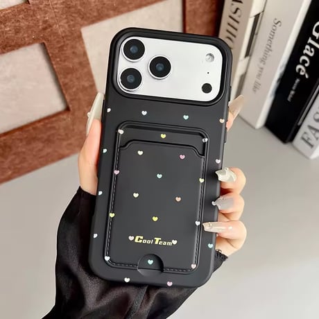 K22997 ドット背面収納iPhoneケース