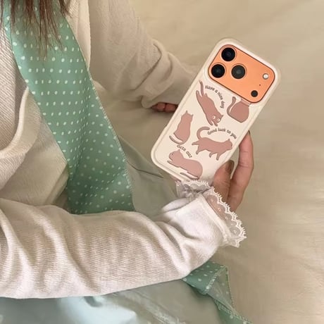 S75187 ゆるねこシルエット iPhoneケース