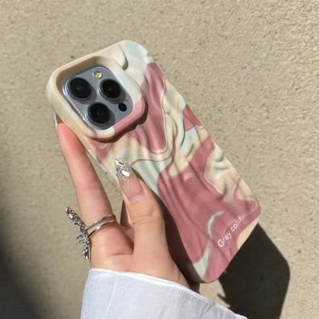 S74688 くねくねマーブルのiPhoneケース