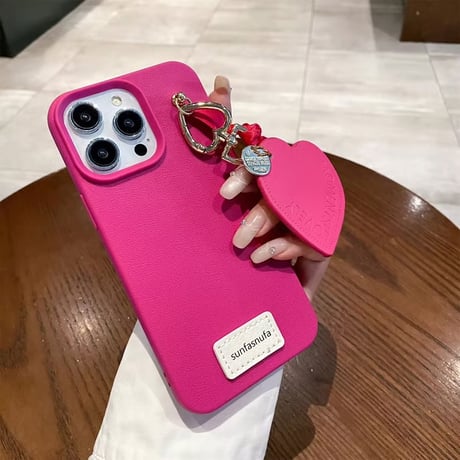 【即納商品】S74551 ハートチャーム付きiPhoneケース