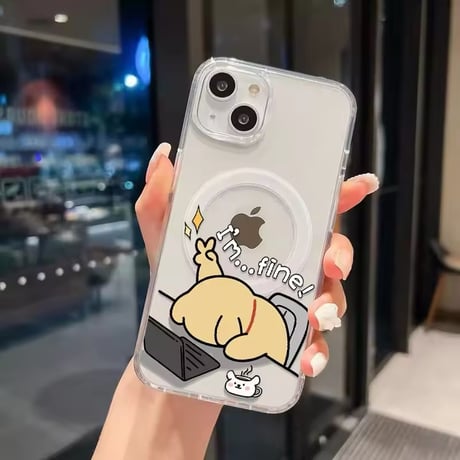 L62198 I’m…fineなクマちゃんMagSafeケース