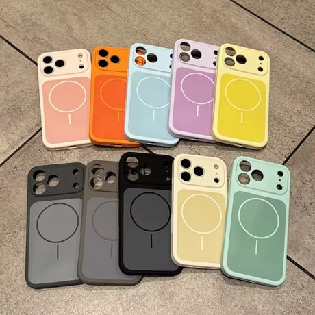 S75190 MagSafe対応シンプルサークルカラーiPhoneケース