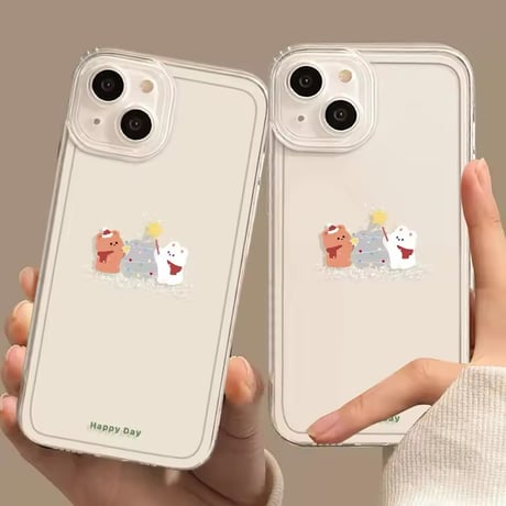 L62098 ゆるくまのクリスマスツリーiPhoneケース