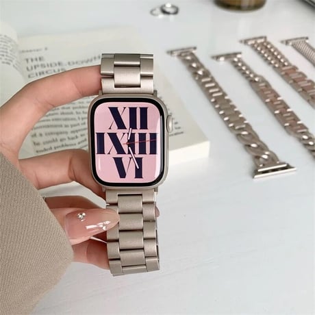 N00066 メタルチェーン＆メッシュの上品Applewatchベルト