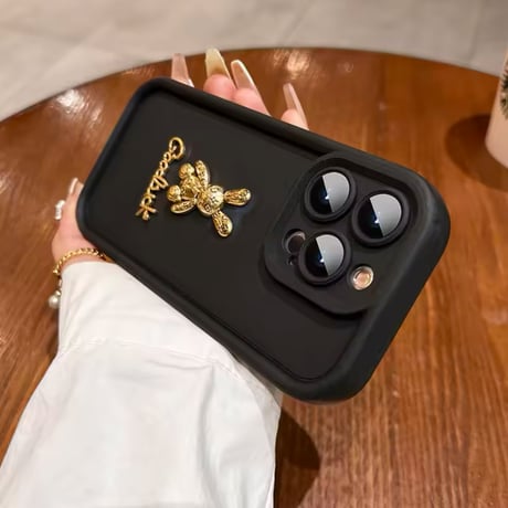 S74362 ゴールドラビットチャーム iPhoneケース