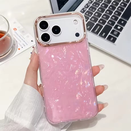 S75007 きらめきオーロラフレーム iPhoneケース