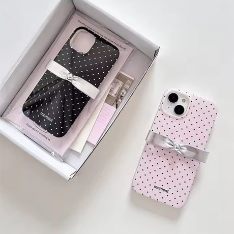S75046 リボンドット iPhoneケース