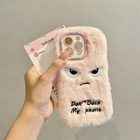 S74201 ふわもこ怒りんぼフェイス iPhoneケース