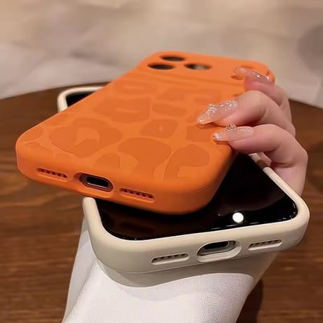 【即納商品】S75153 バイカラー レオパードマット iPhoneケース