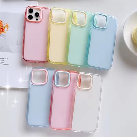 S75406 パステルフレームカラーiPhoneケース