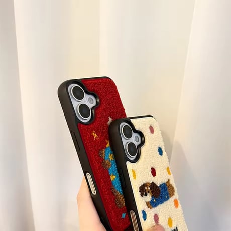 S74945 もこもこドッグ iPhoneケース