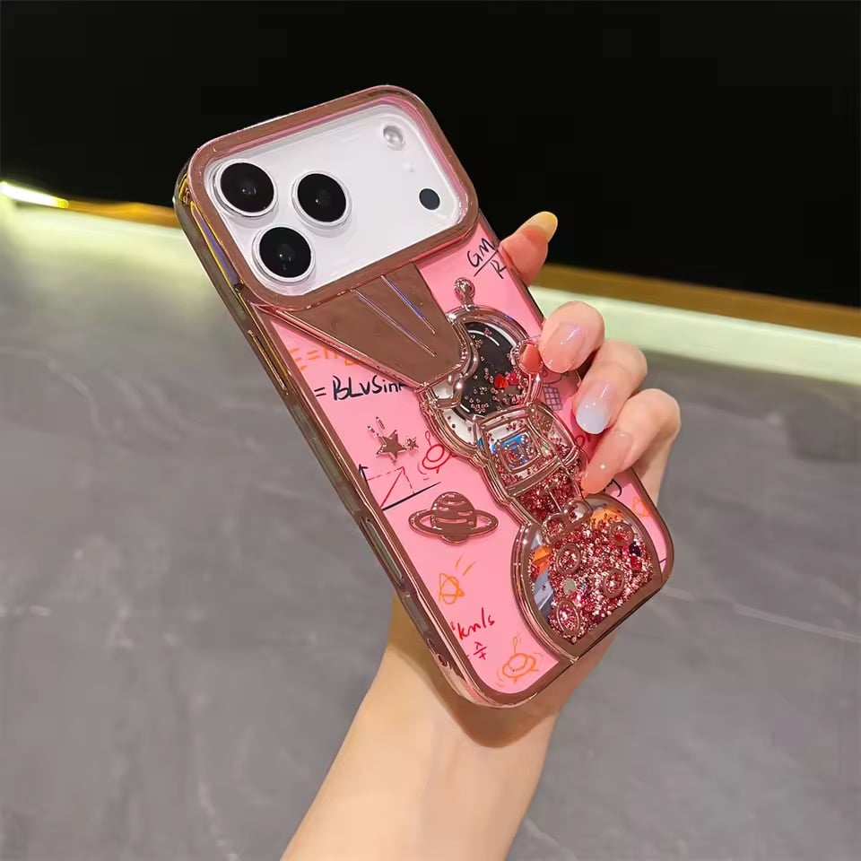 S75245 宇宙飛行士グリッター iPhoneケース | nanomita